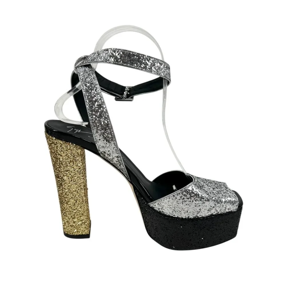 NWOB Giuseppe Zanotti Betty Glitter Embellished Platform Heels